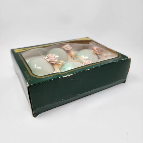 Rauch Victoria Collection Vintage Ball and Ribbon Flower Christmas Ornaments EUC - Picture 8 of 10